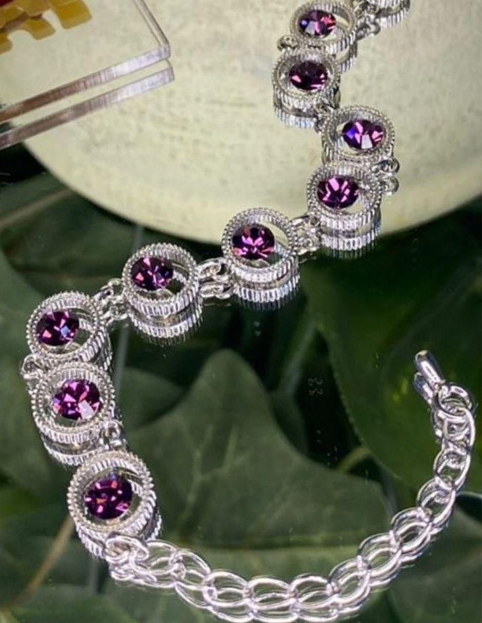 Pulsera con cristal acabado brillante 3
