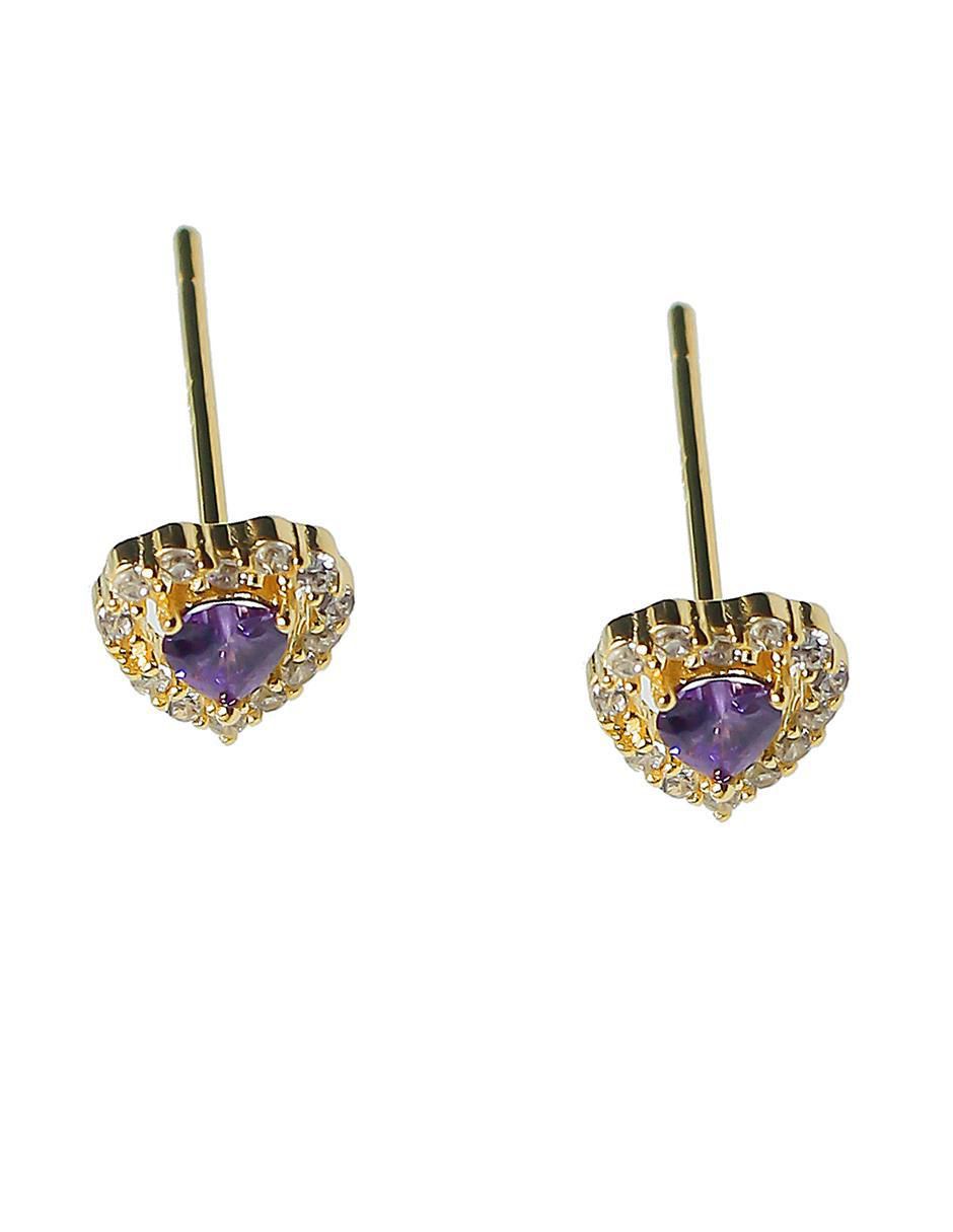 Aretes de corazón de plata P 925 2
