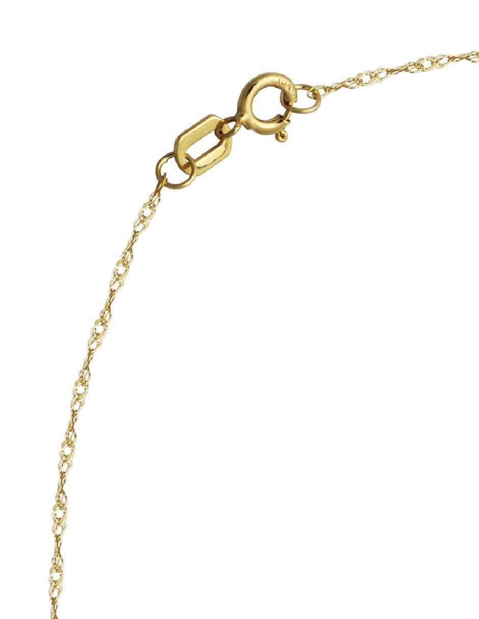 Collar con dije circular de oro 10 K 3