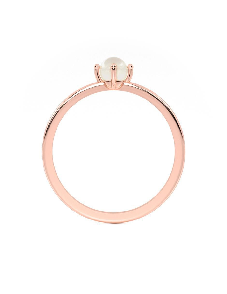 Anillo de oro perla brillante 2