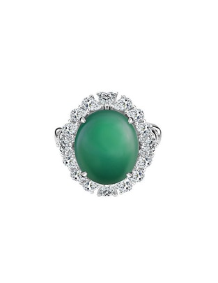 Anillo P 925 de plata ágata brillante