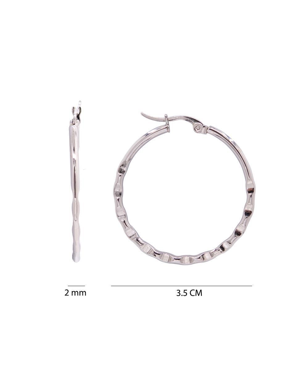 Aretes de aro con acabado brillante 5