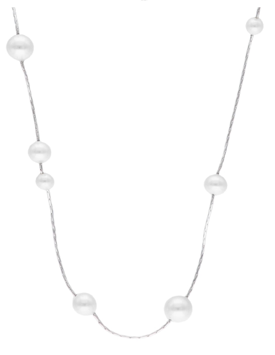 Collar de ovalado Dangle de plata P 925 2
