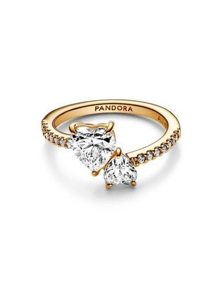 Anillo Timeless de plata P 925 zirconia cúbica con acabado baño de oro Anillo Timeless de plata P 925 zirconia cúbica con acabado baño de oro