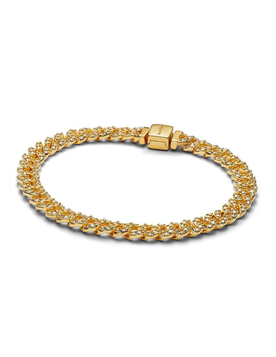 Brazalete de plata con zirconia cúbica P 925 acabado brillante 2
