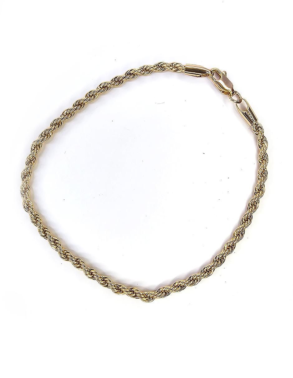 Pulsera de oro laminado 8 K Torzal acabado liso