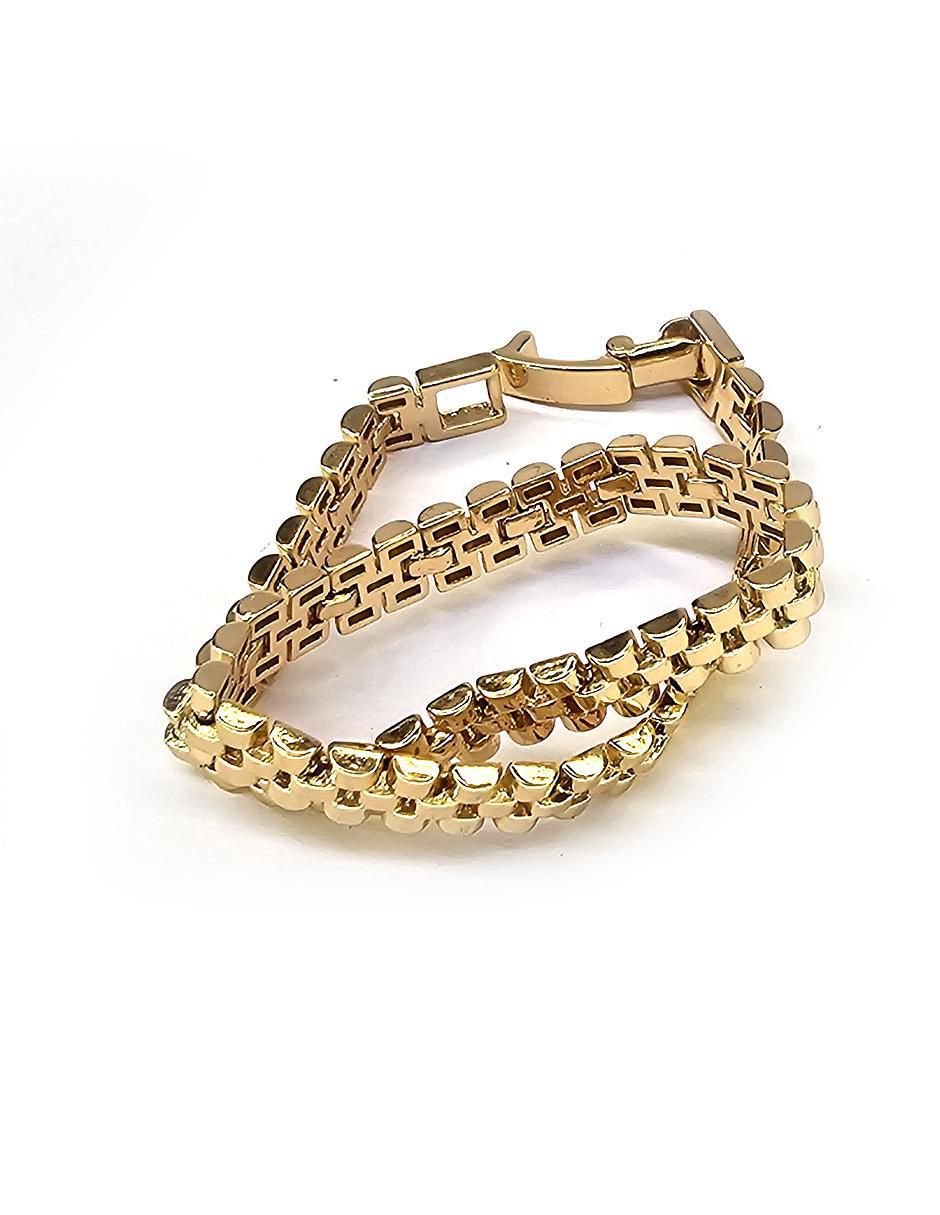 Pulsera de oro laminado 8 K Grecas acabado liso 3