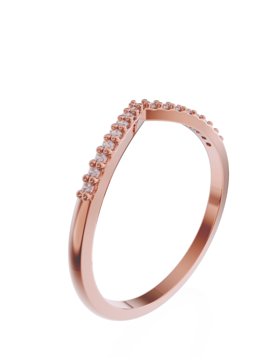 Churumbela de Oro 14 K zirconia 2