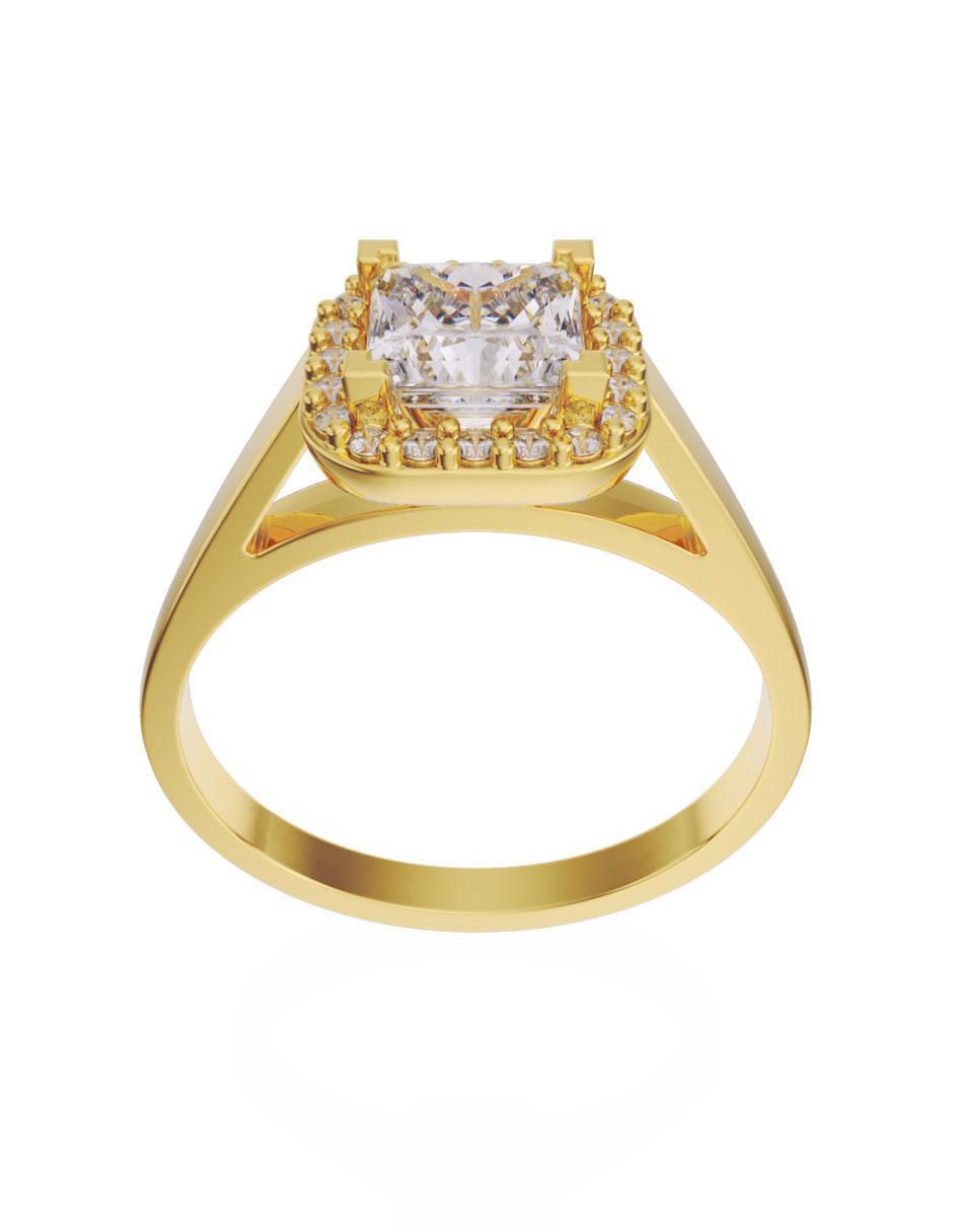 Solitario de oro 14 k 3