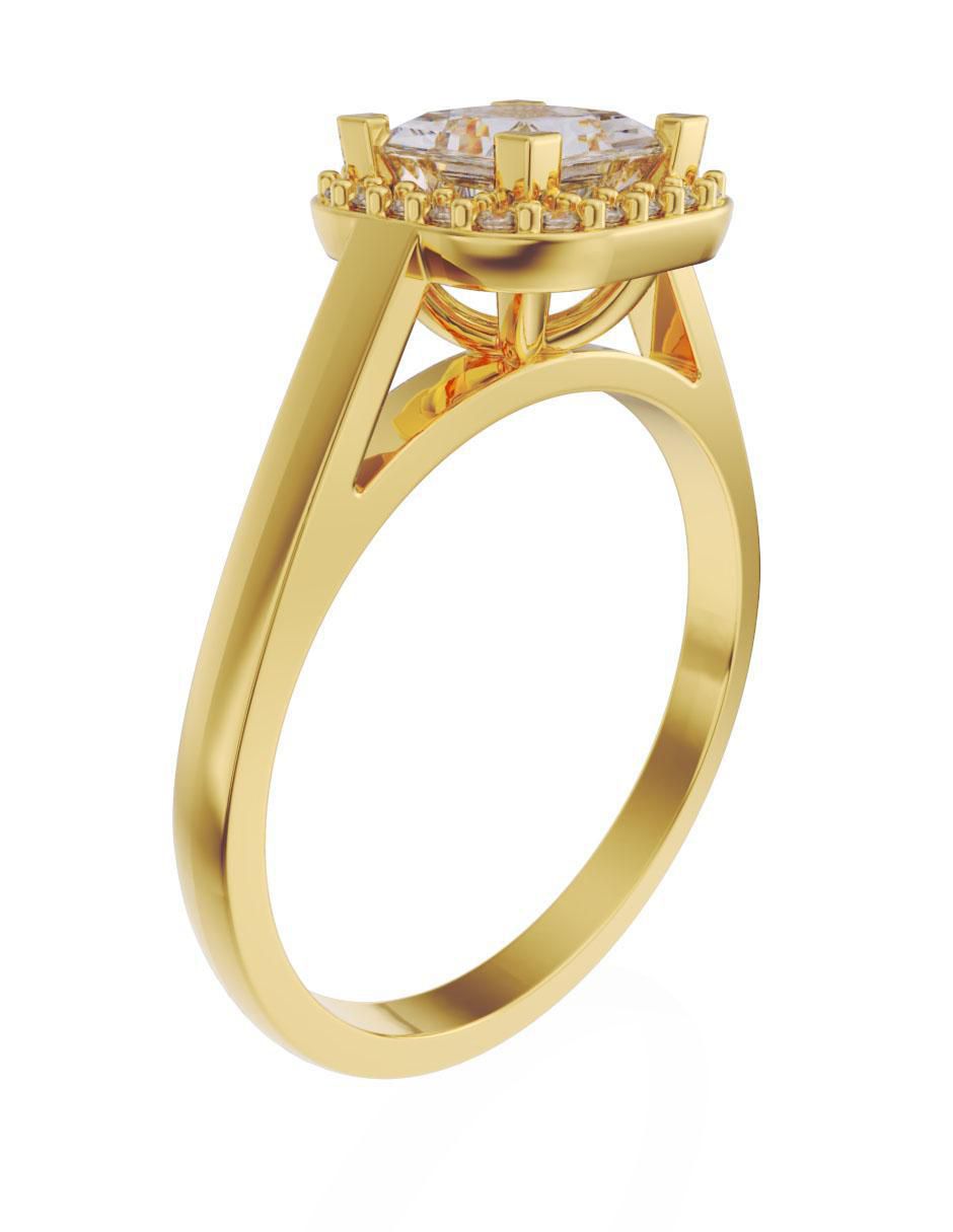 Solitario de oro 14 k 2
