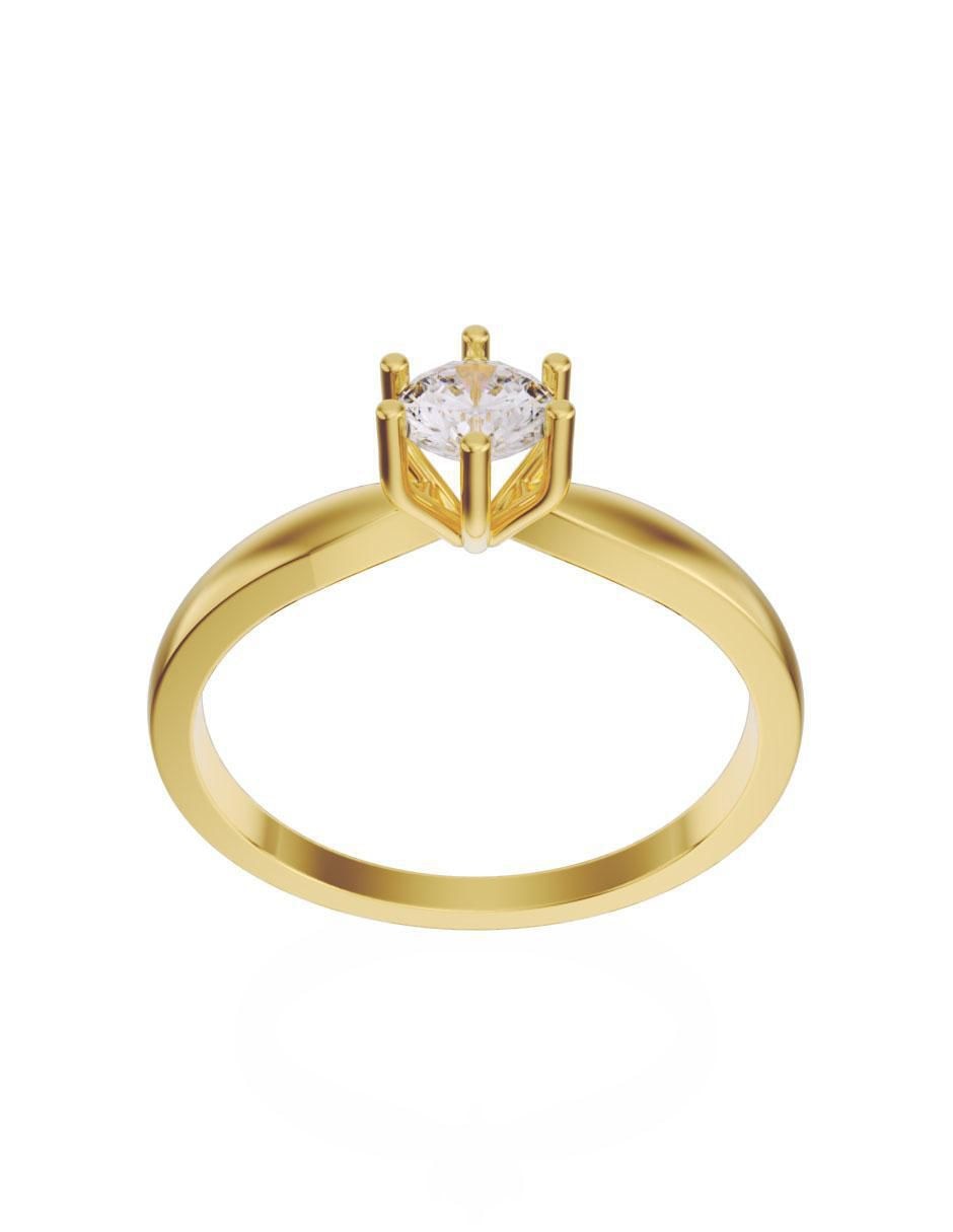 Solitario de oro 14 k 2