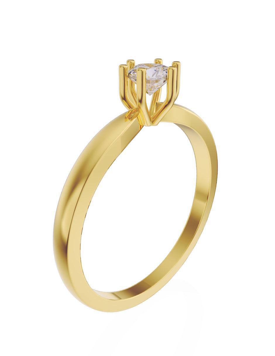 Solitario de oro 14 k 3