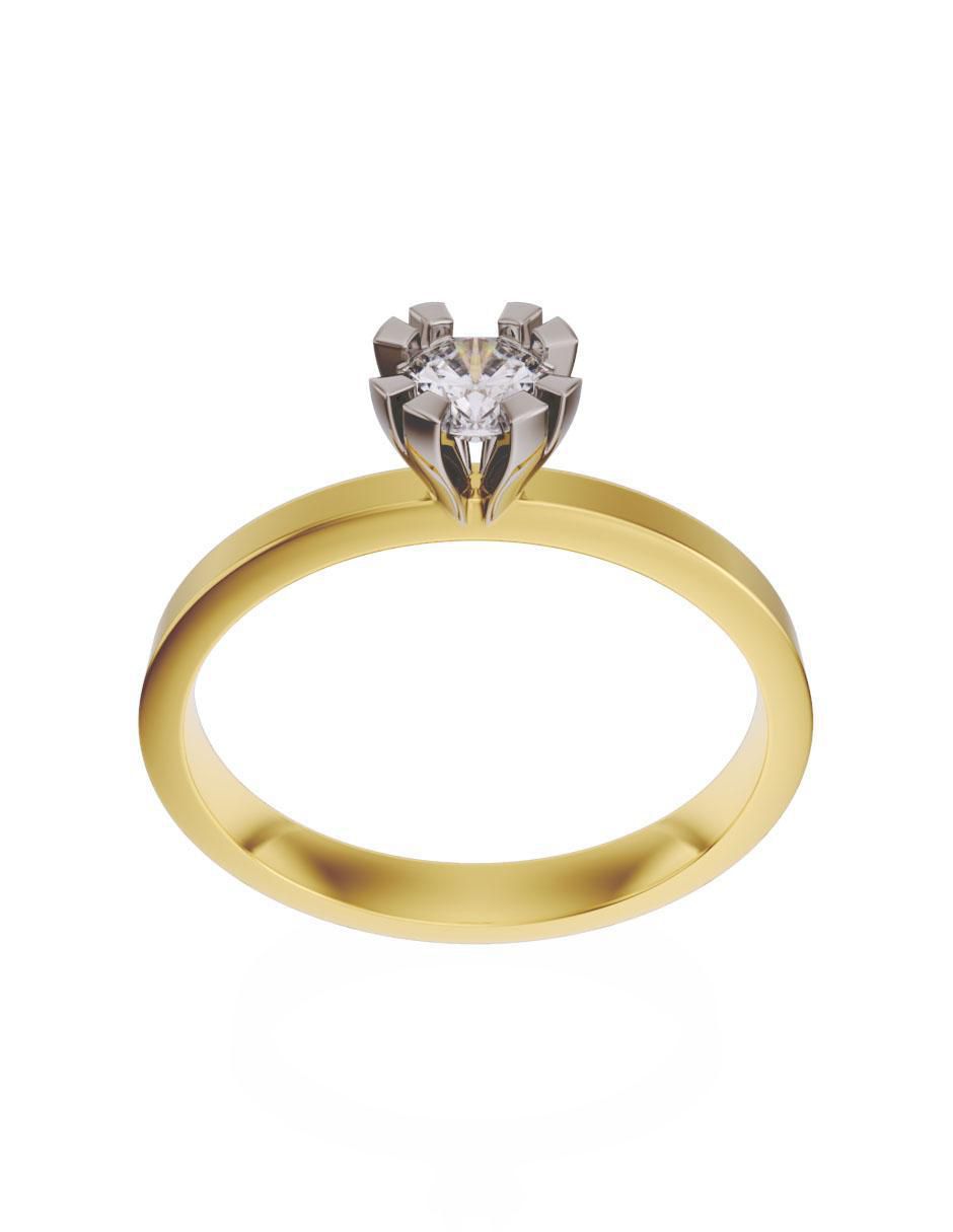 Solitario de oro 14 k 3