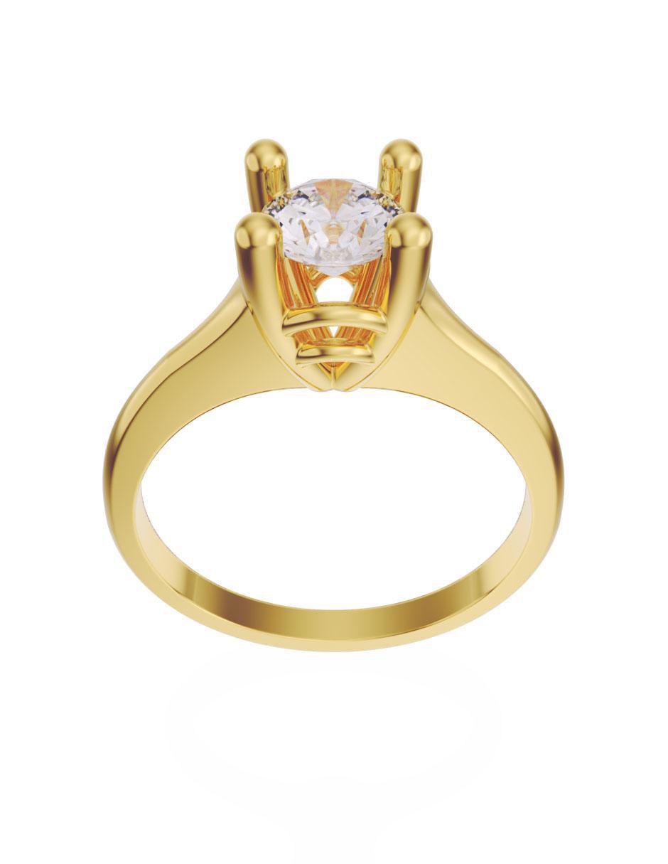 Solitario de oro 14 k 2