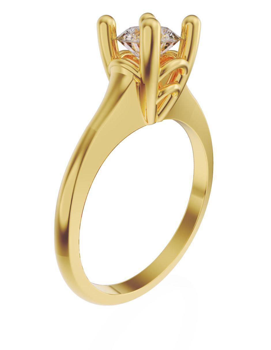 Solitario de oro 14 k 3