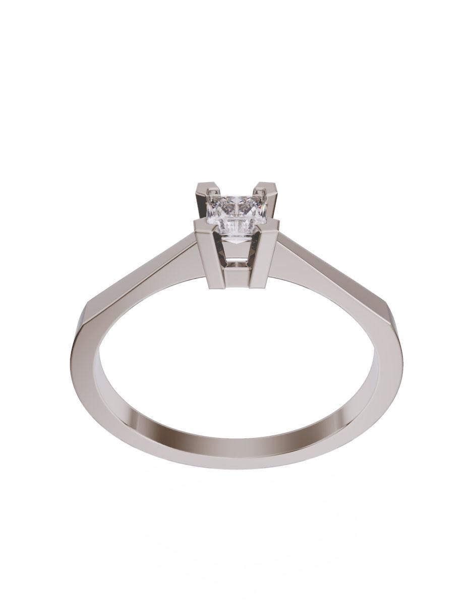 Solitario de oro 14 k 2
