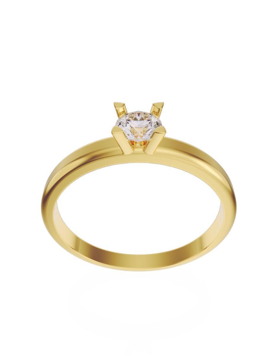 Solitario de oro 14 k 3