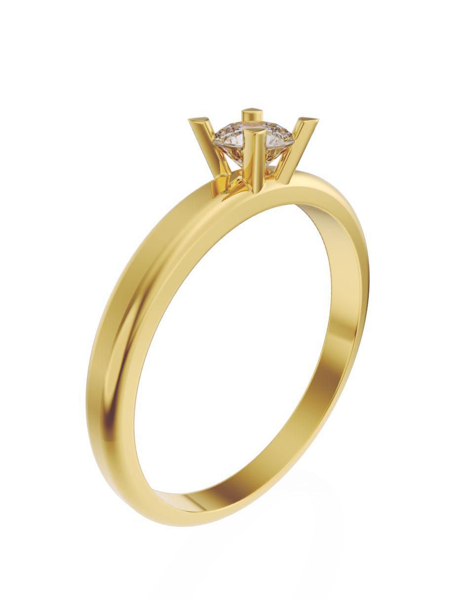 Solitario de oro 14 k 2