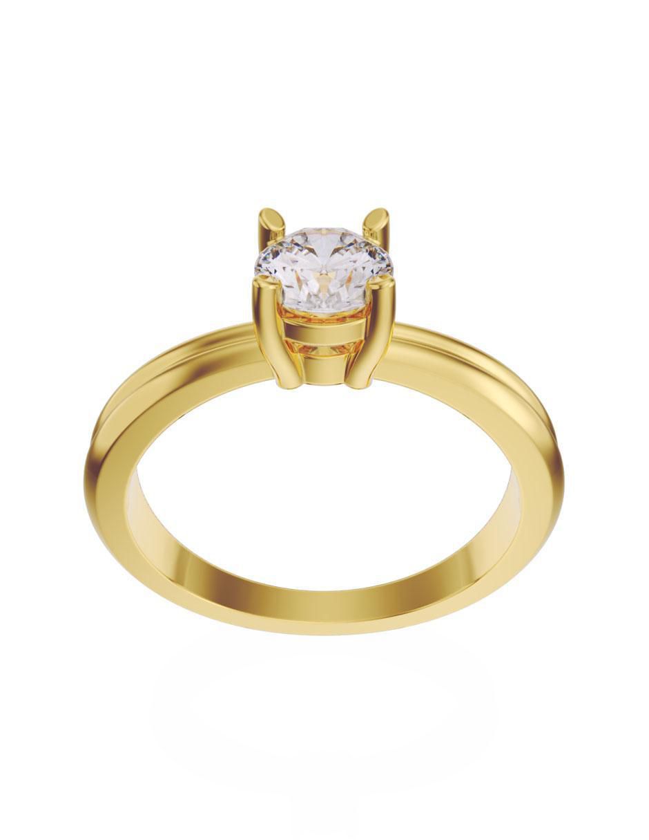 Solitario de oro 14 k 2