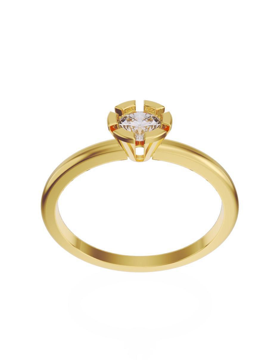 Solitario de oro 14 k 3