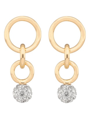 Arracadas Anne Klein con acabado liso cristal