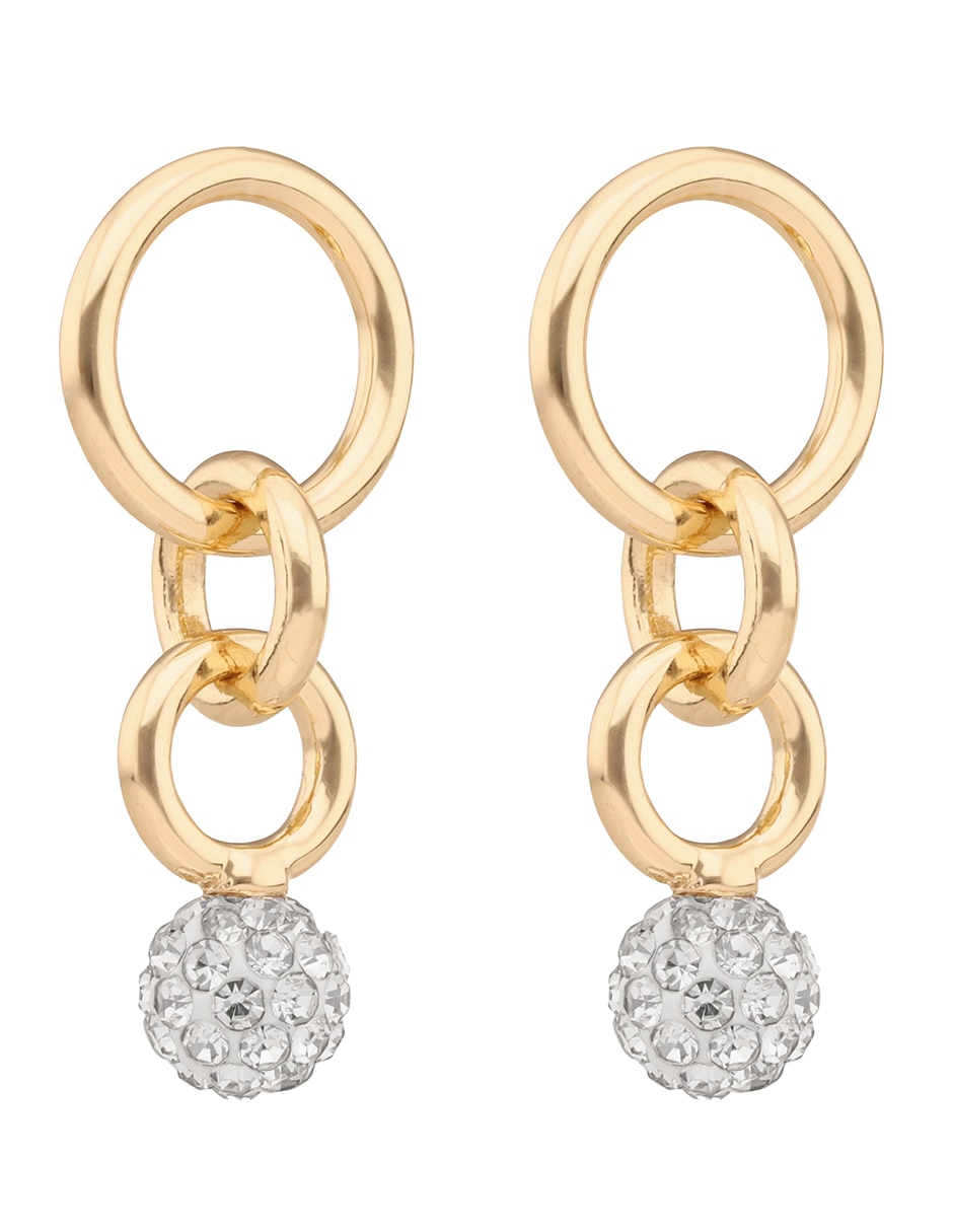 Arracadas Anne Klein con acabado liso cristal