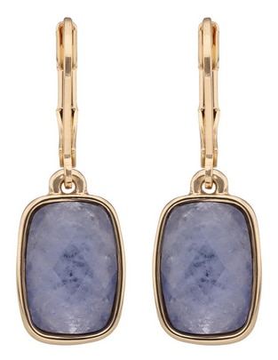 Aretes de rectángulo con acabado pavé cristal