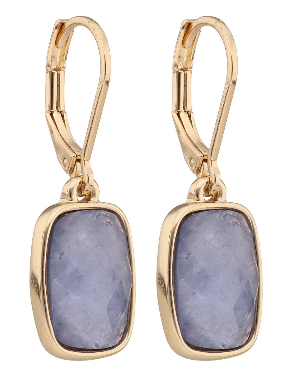 Aretes de rectángulo con acabado pavé cristal 3