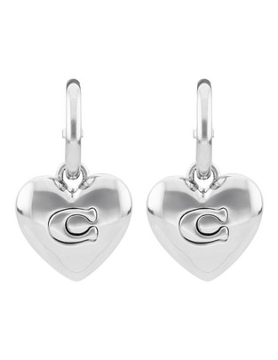 Arracadas de corazón con acabado brillante 1