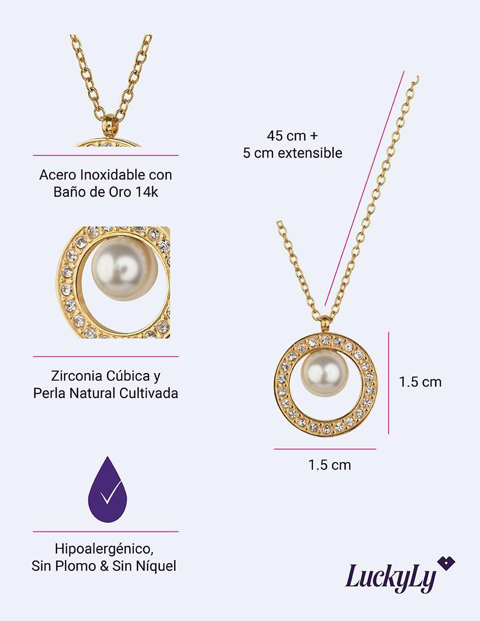 Collar circular Emy con acabado baño de oro 14 K 6