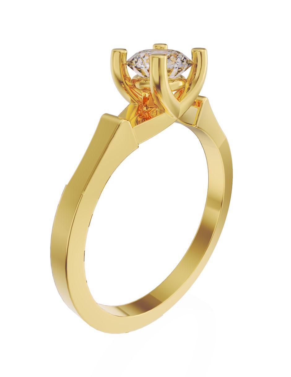 Anillo de compromiso de oro 10 k 3