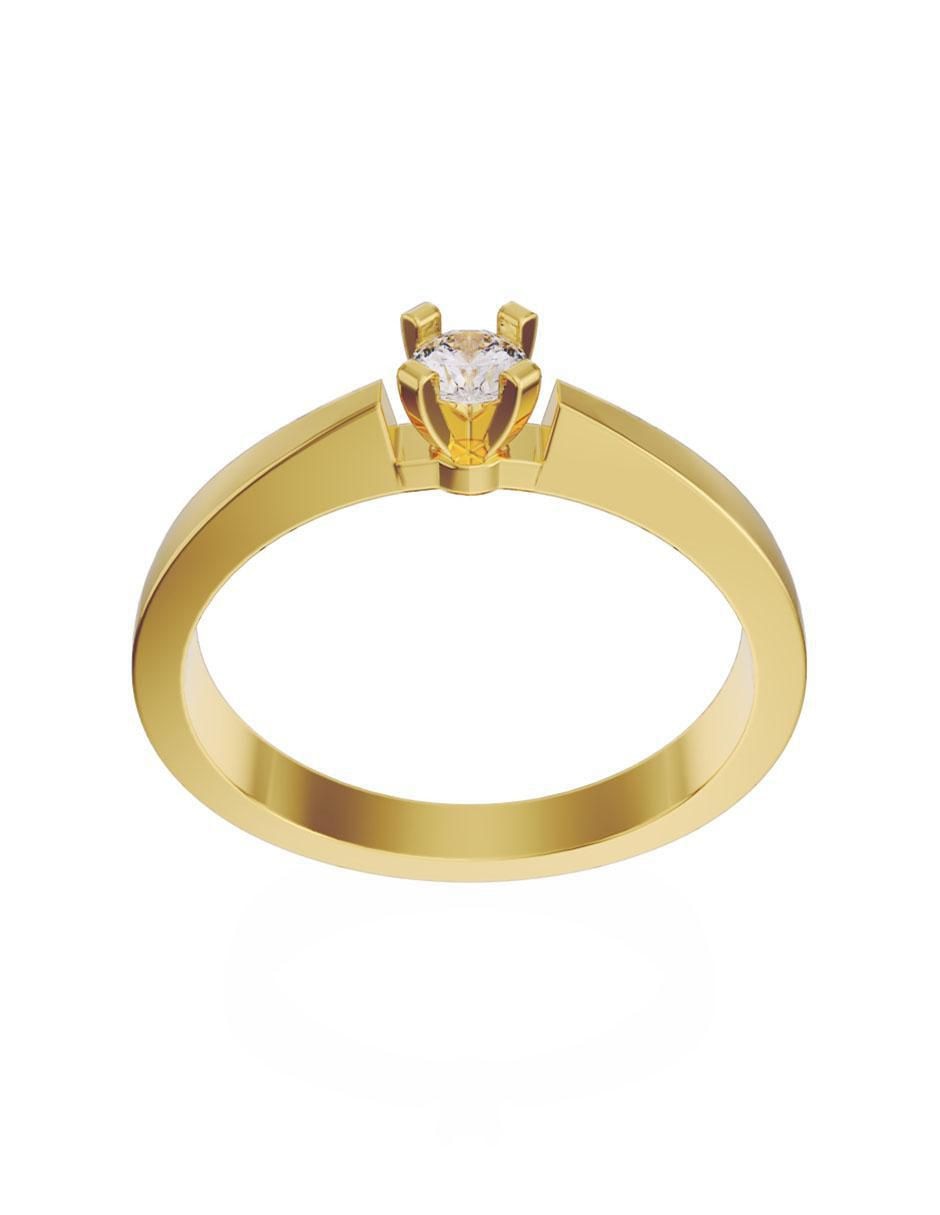Anillo de compromiso de oro 10 k 2