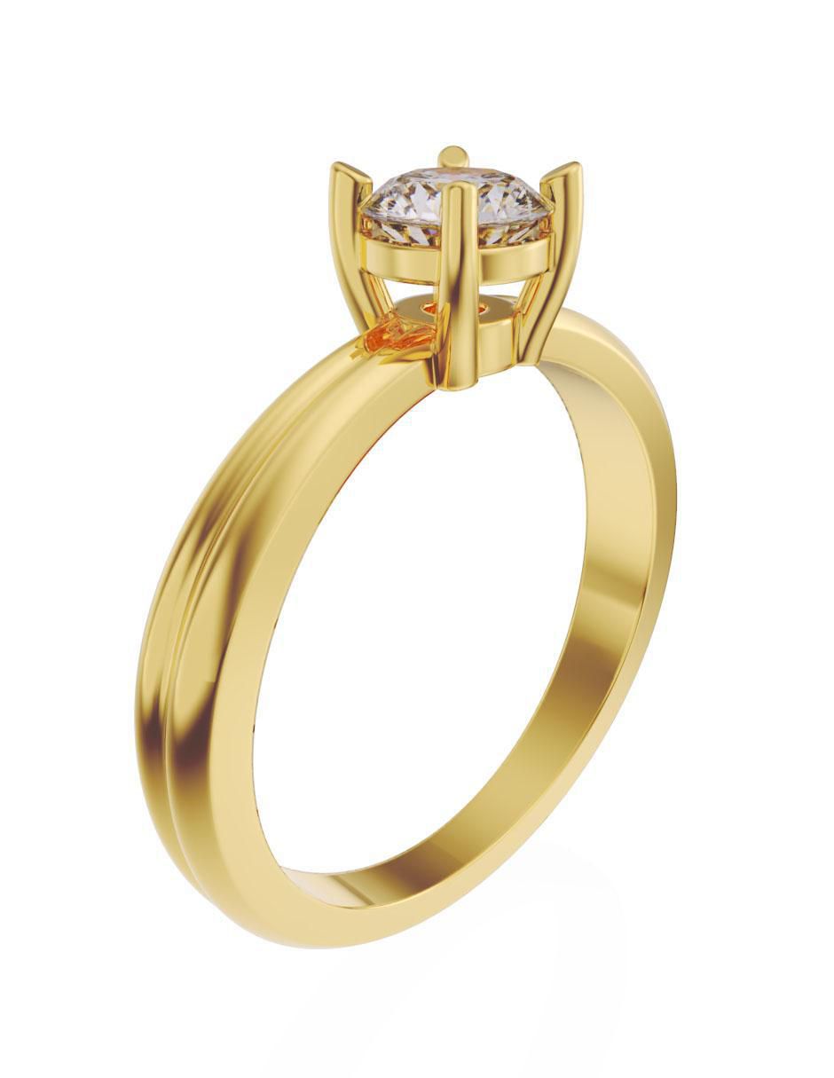 Anillo de compromiso de oro 10 k 2