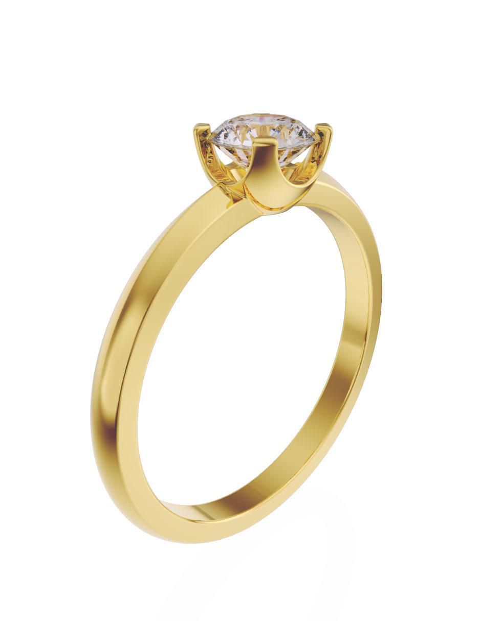 Anillo de compromiso de oro 10 k 3