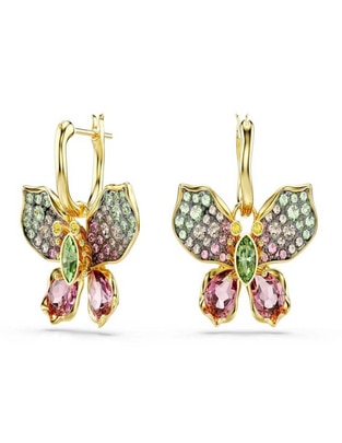 Aretes de mariposa con acabado brillante