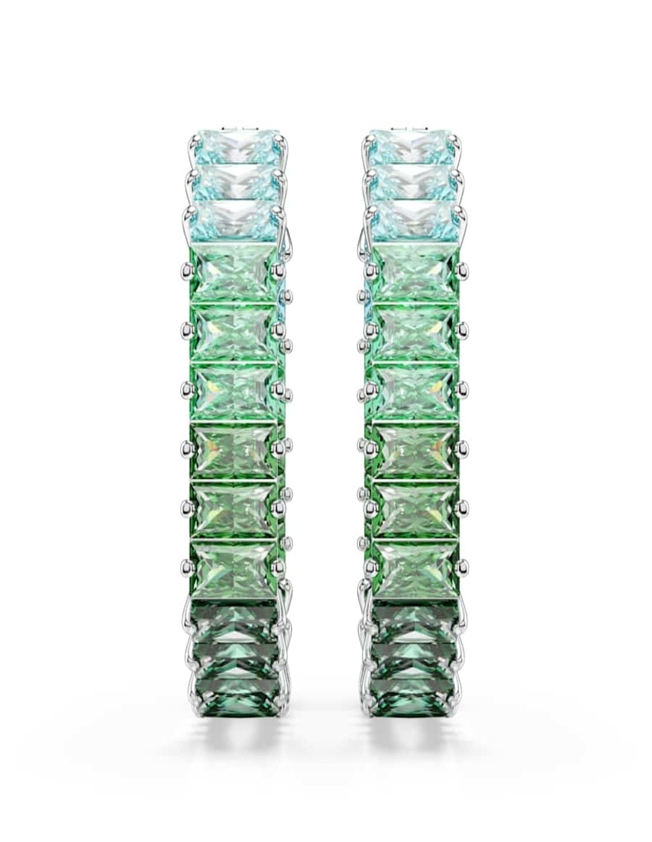 Arracadas octagonales con acabado brillante 2