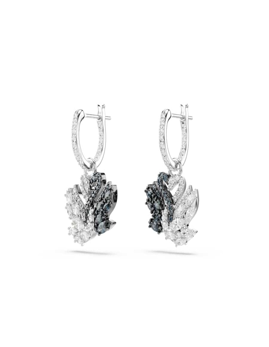 Aretes de cisne con acabado brillante 3