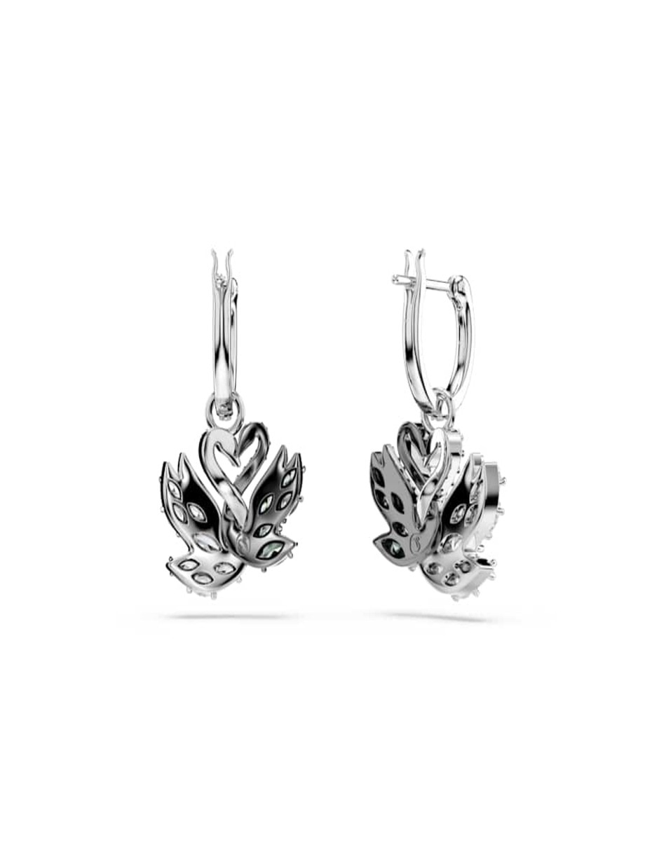 Aretes de cisne con acabado brillante 4