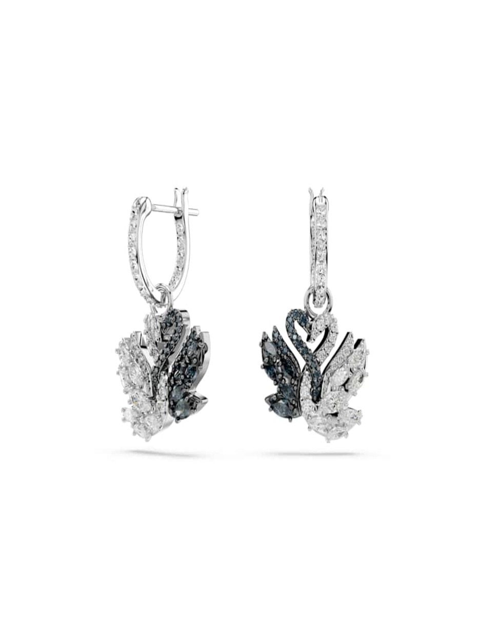 Aretes de cisne con acabado brillante 5