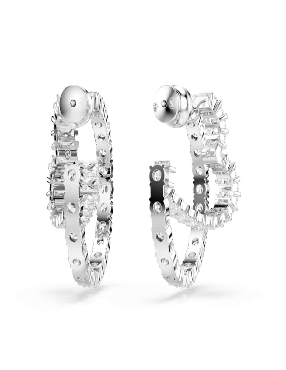 Aretes de corazón con acabado brillante 4