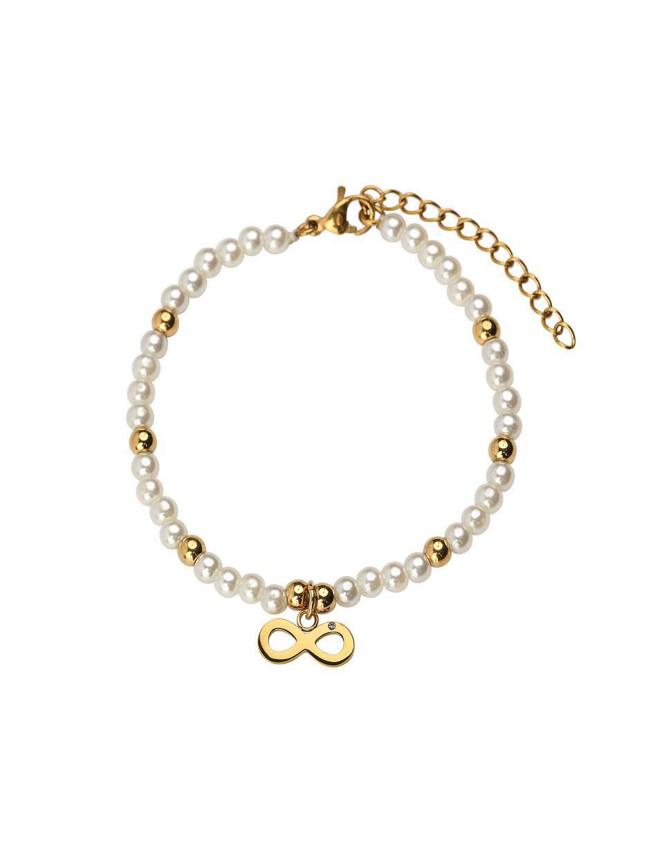 Pulsera con perla 18 K Annie Infinito Pulsera con perla 18 K Annie Infinito