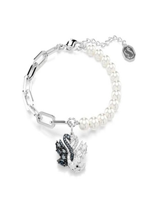Pulsera Swan Pave acabado liso