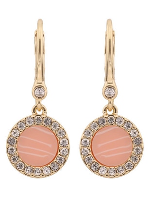 Aretes circulares Barclay con acabado pavé