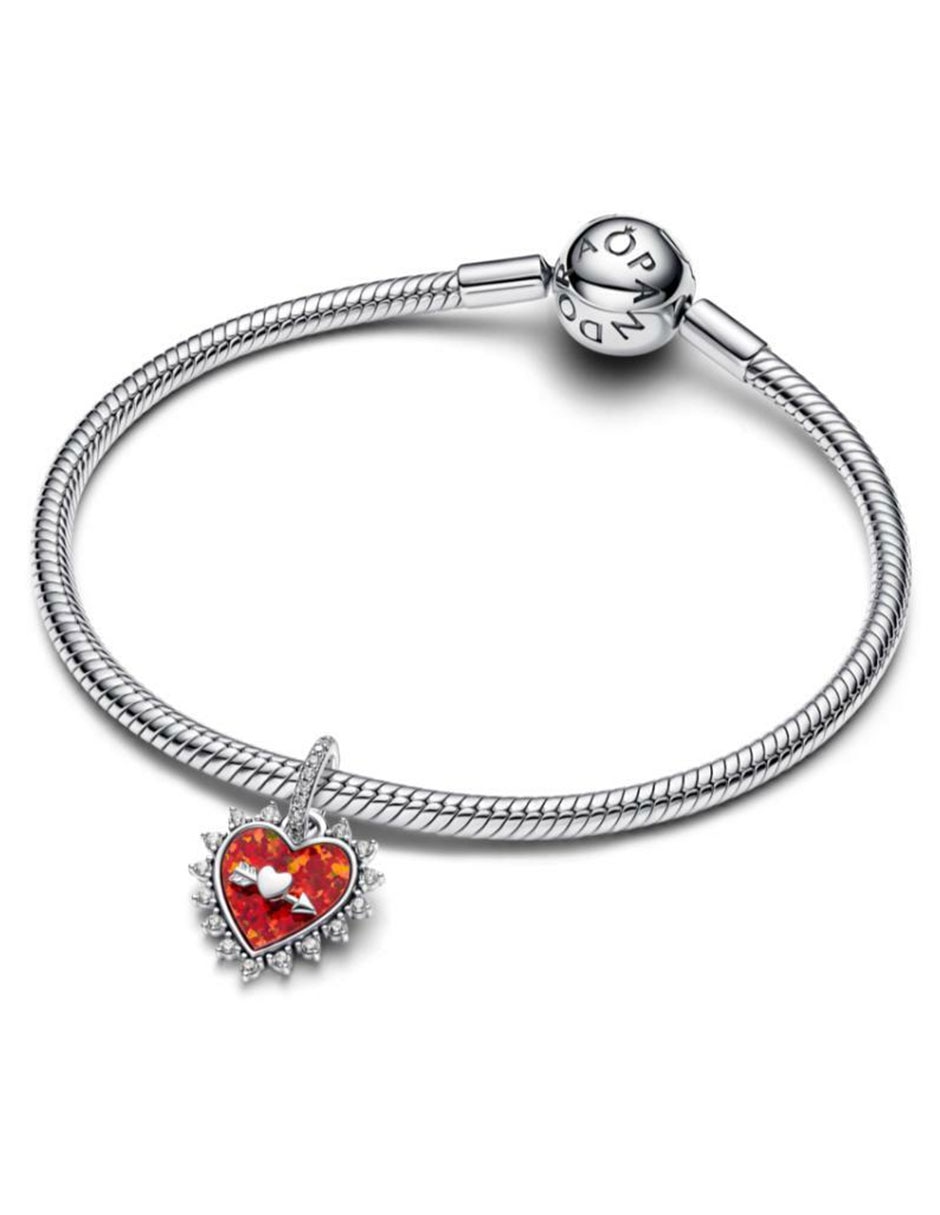 Charm de corazón Pandora Moments de plata P 925