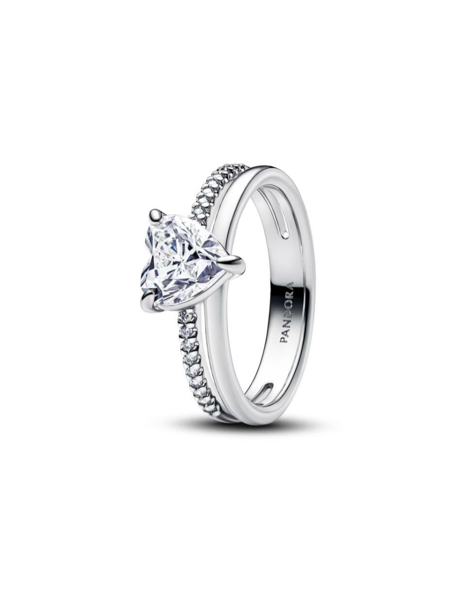 Anillo Timeless de plata zirconia cúbica brillante 2