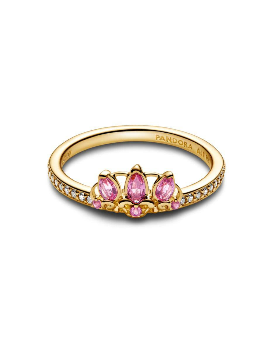 Anillo Disney x Rapunzel de plata zirconia cúbica brillante 3