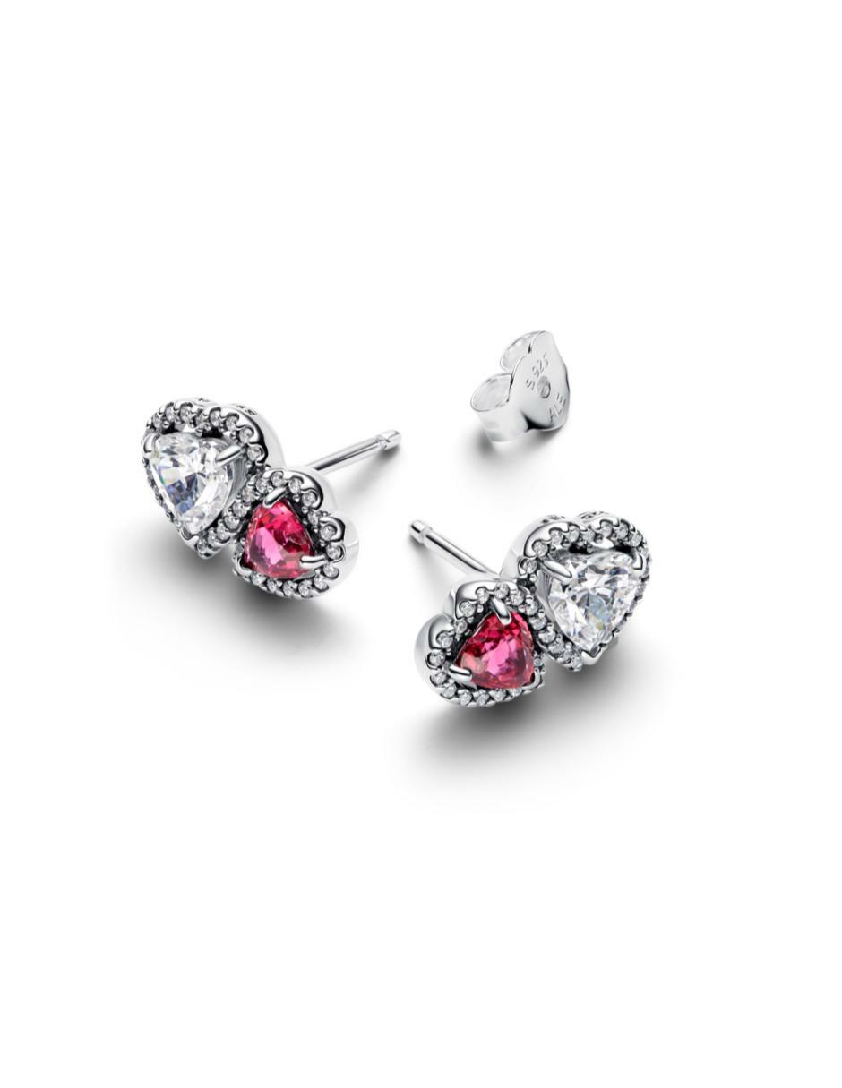 Aretes circulares Pandora Timeless de plata P 925 con acabado brillante zirconia cúbica