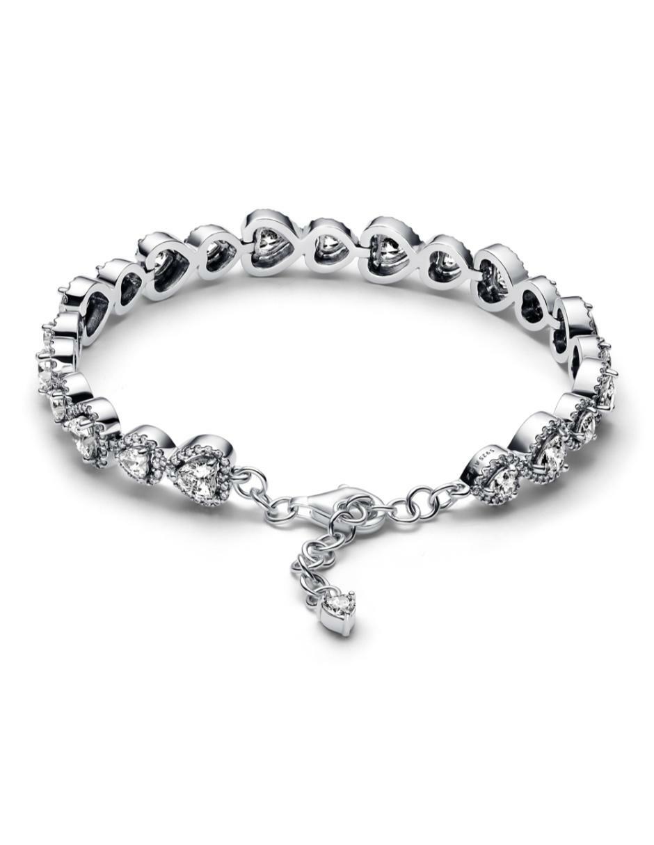 Brazalete de plata con zirconia cúbica P 950 acabado pulido 4