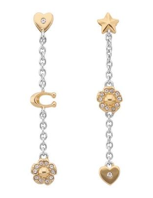 Aretes de flor con acabado brillante cristal
