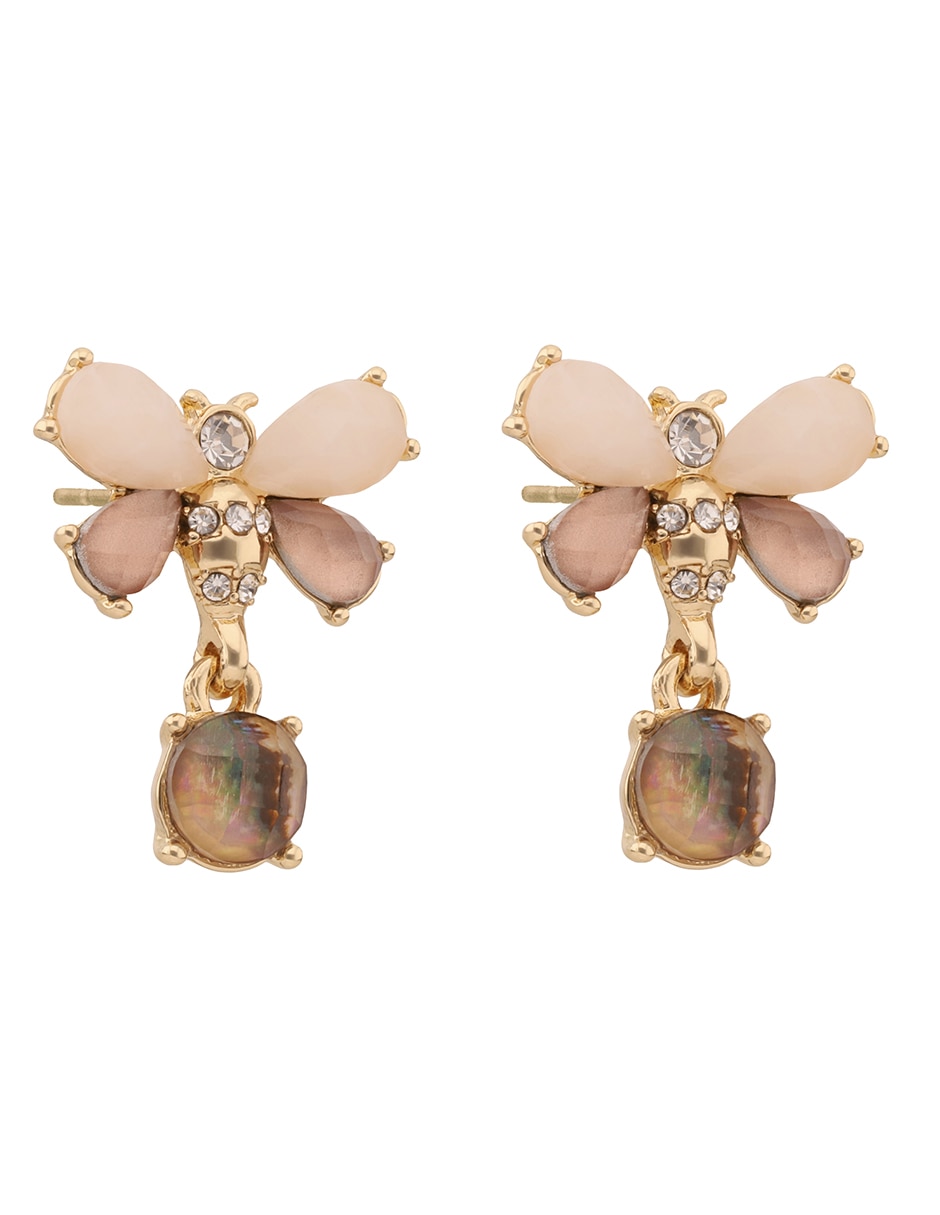 Aretes Busy Bees con acabado pavé pedrería de fantasía 2